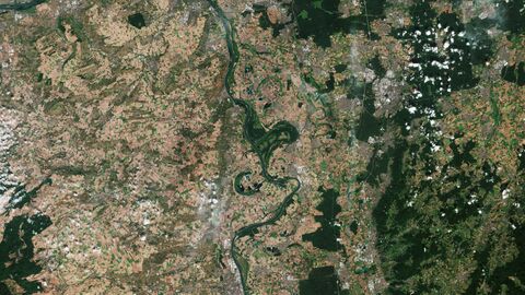 Satellitenaufnahme der Metropolregion FrankfurtRheinMain