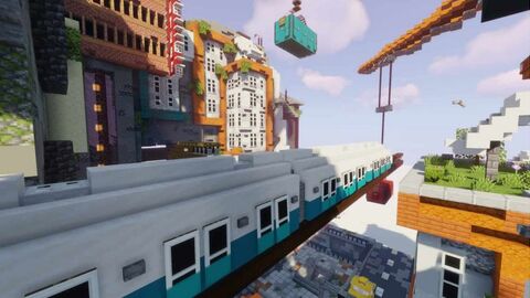 Zukunftsgestaltung Gebäude und Zug